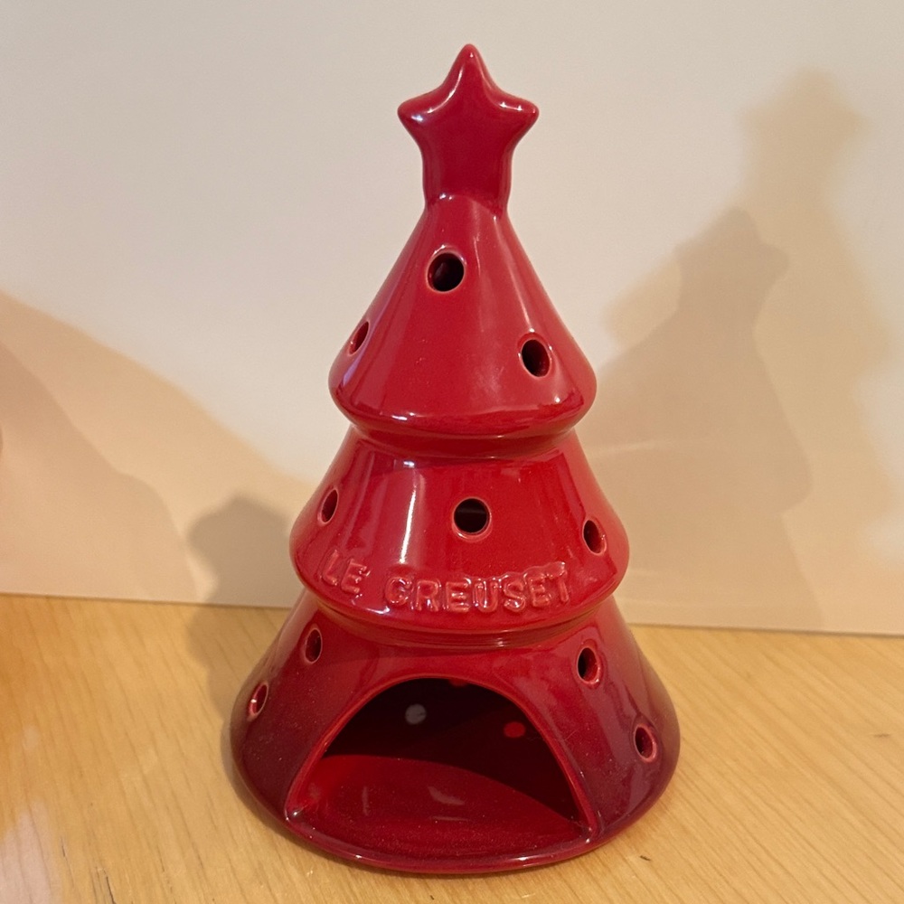 Le Creuset Festive Red Tree Candle Holder
